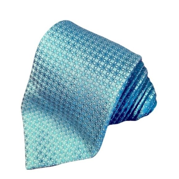 Countess Mara 58 x 3.5 Blue Square 100% Silk Tie - Picture 1 of 3